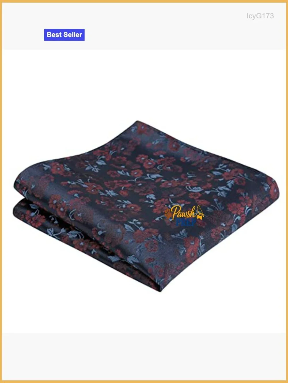 Men's Floral Bow Tie Set with Pocket Square and Cufflinks